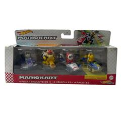 Hot Wheels Mario Kart Four Car Collection Set